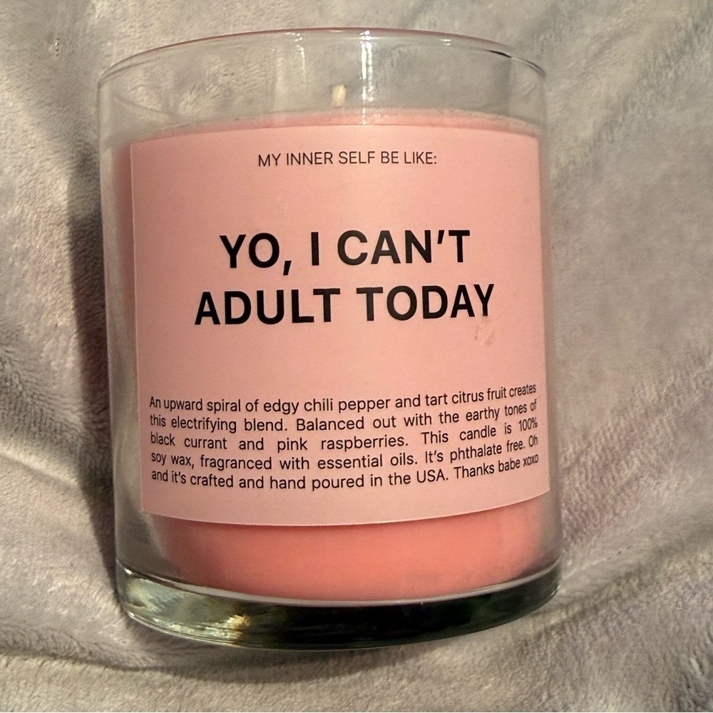 NEW Ryan Porter Candier Can’t adult Today Full Size candle